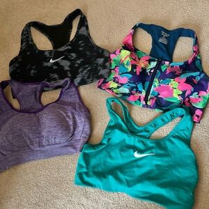 Women's Sports Bra Set - Black, Purple, Teal, Multicolor